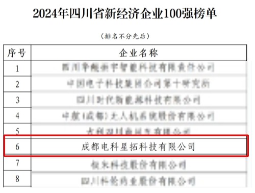 电科星空xk荣膺“2024年四川省新经济企业”100强榜单.jpg